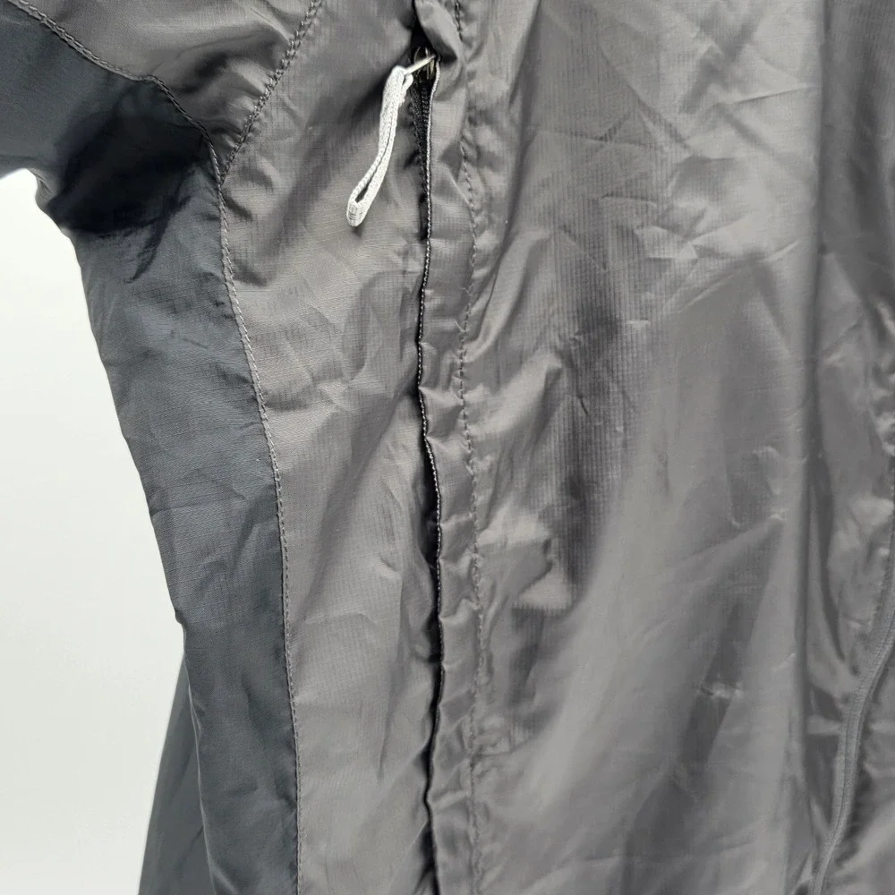 The North Face Stow Jacket Mens‎ XL Gray Full Zip Windbreaker Fleece Lined